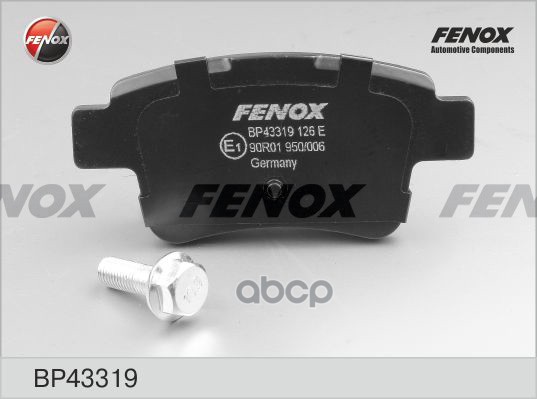 Колодки Тормозные Дисковые | Зад Прав/Лев | FENOX арт. BP43319
