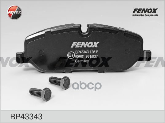 Колодки Тормозные Дисковые | Перед Прав/Лев | FENOX арт. BP43343