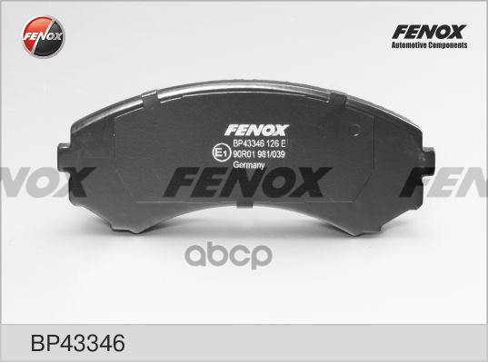 Колодки Диск торм..перед. FENOX арт. bp43346