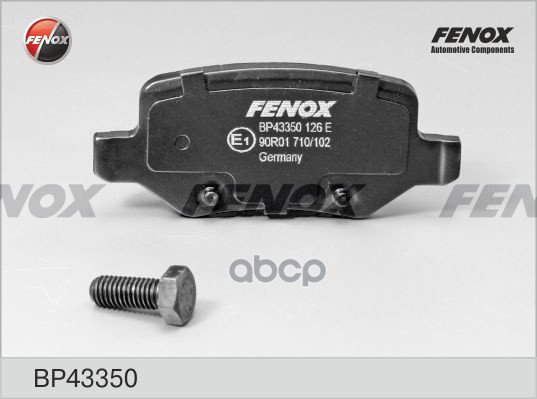 Колодки Задние Mb W168 1.9, 2.1 99-, Vaneo 1.6I-1.7Cdi 01- Bp43350 FENOX арт. BP43350