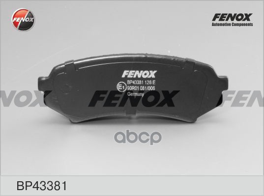 Колодки Тормозные Задние Fenox Bp43381 FENOX арт. BP43381