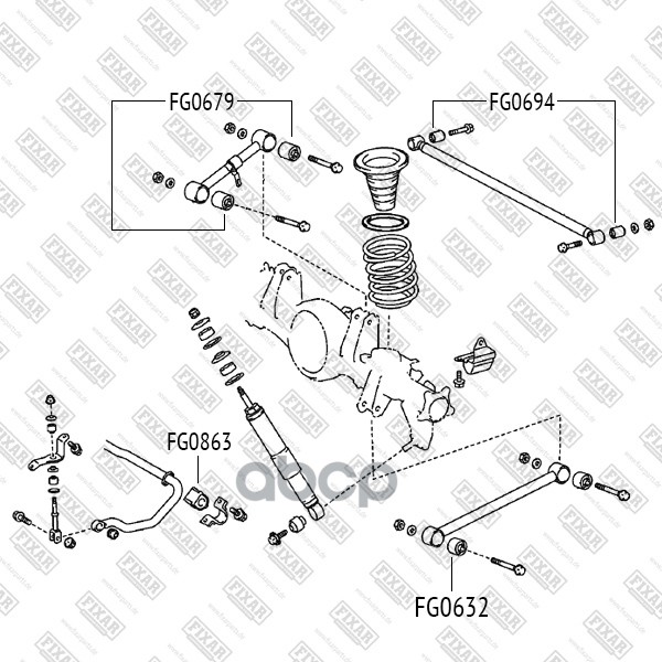 Сайлентблок Заднего Нижнего Продольного Рычага Fixar Fg0632 FIXAR арт. FG0632