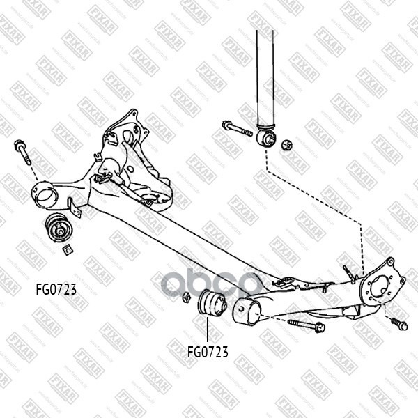 Сайлентблок задней балки FIXAR арт. FG0723