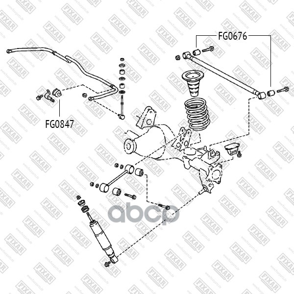 Втулка Стабилизатора Заднего Toyota 4Runner/Land Cruiser Prado 150 09->Lexus Gx Fixar Fg0847 FIXAR арт. FG0847