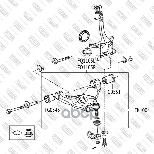 Опора Шаровая Нижняя Левая/Правая Toyota Land Cruiser Prado 150 09->Lexus Gx460 09-> Fixar Fk1004 FIXAR арт. FK1004