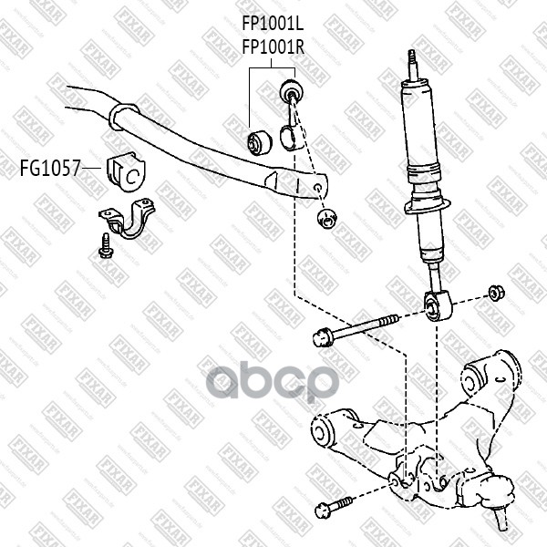 Тяга Стабилизатора Toyota Land Cruiser 07->/Lexus Lx 07-> FIXAR арт. FP1001L