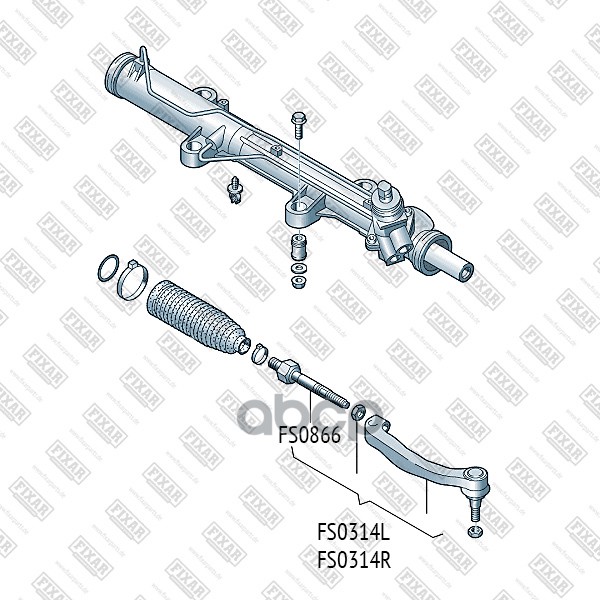 Тяга рулевая левая FIXAR арт. FS0314L
