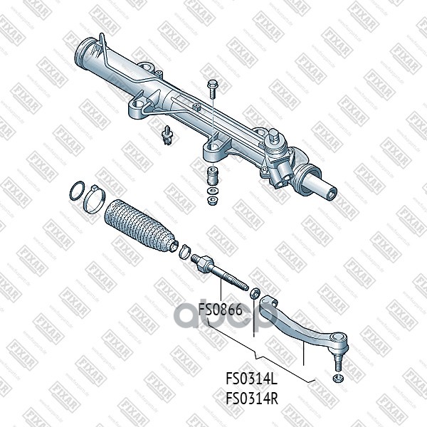 Тяга рулевая правая FIXAR арт. FS0314R