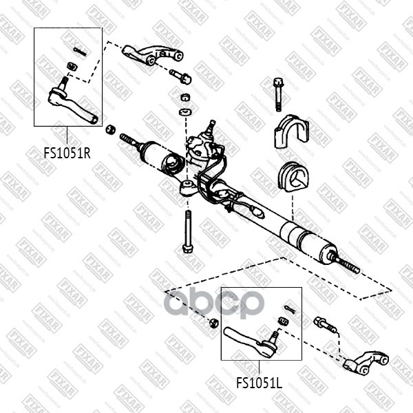 Наконечник рулевой тяги левый FIXAR FS1051L FIXAR арт. FS1051L