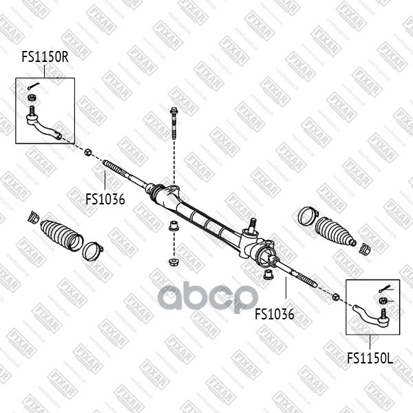 Наконечник рулевой тяги правый FIXAR арт. FS1150R