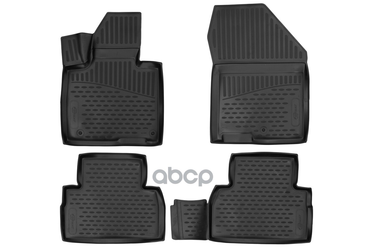 Коврики 3D в салон для HYUNDAI Santa Fe, 2017-, внед., 4 шт. (ПУ, повышенная износостойкость) / Хендай Санта Фе FORMAT арт. F...