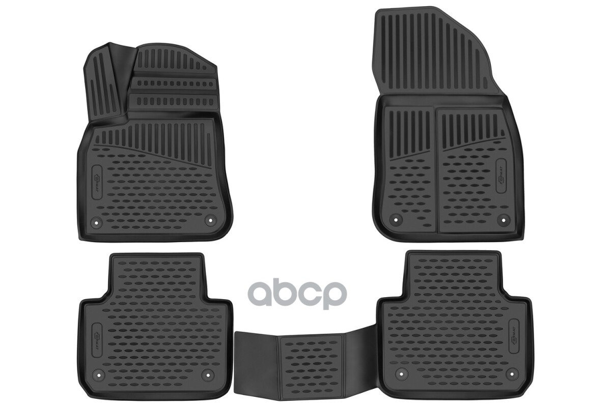 Коврики 3D в салон для VOLKSWAGEN Touareg (III) 2018-, 4шт. (ПУ, повышенная износостойкость) / Фольксваген Туарег FORMAT арт....