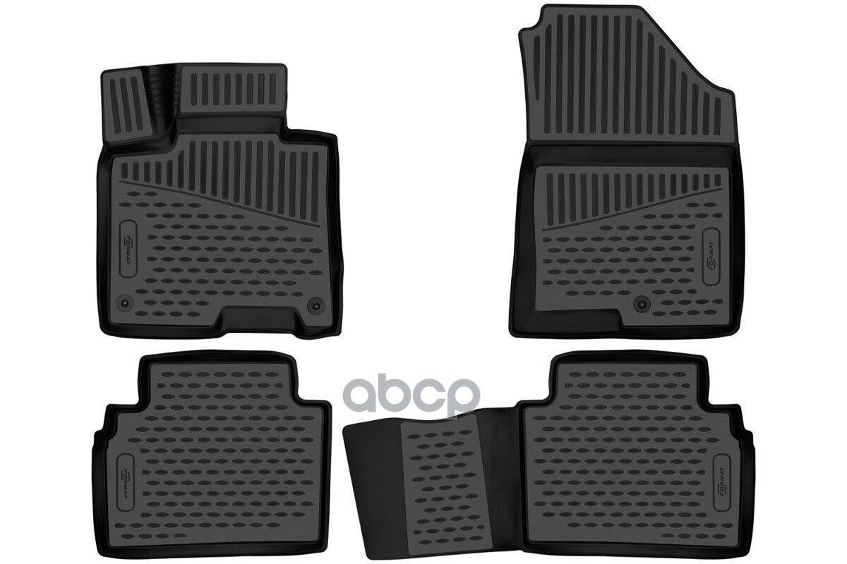 Коврики 3D в салон для KIA Sportage (V) 2021-, Внед, (РФ) , 4шт. (ПУ, повышенная износостойкость) / Киа Спортаж FORMAT арт. F...