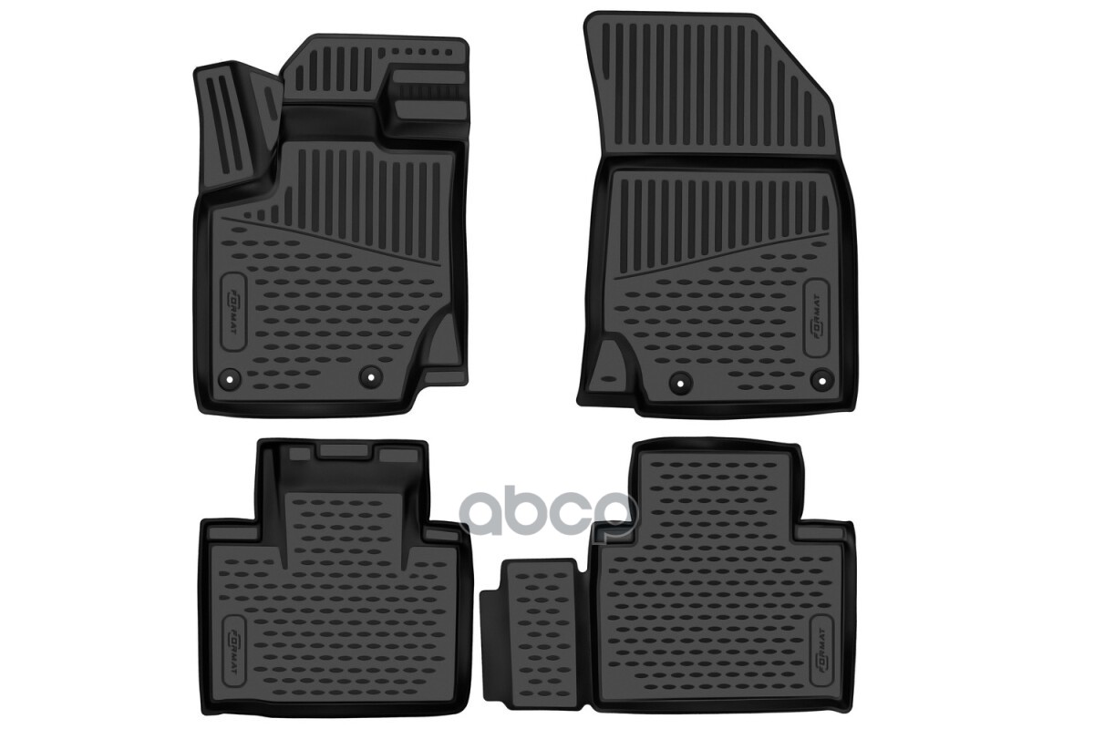 Коврики 3D в салон для GEELY Atlas Pro (I (NL-3)) 2021-/Belgee X70 2024-, кроссовер, 4шт. (ПУ, повышенная износостойкость) / ...