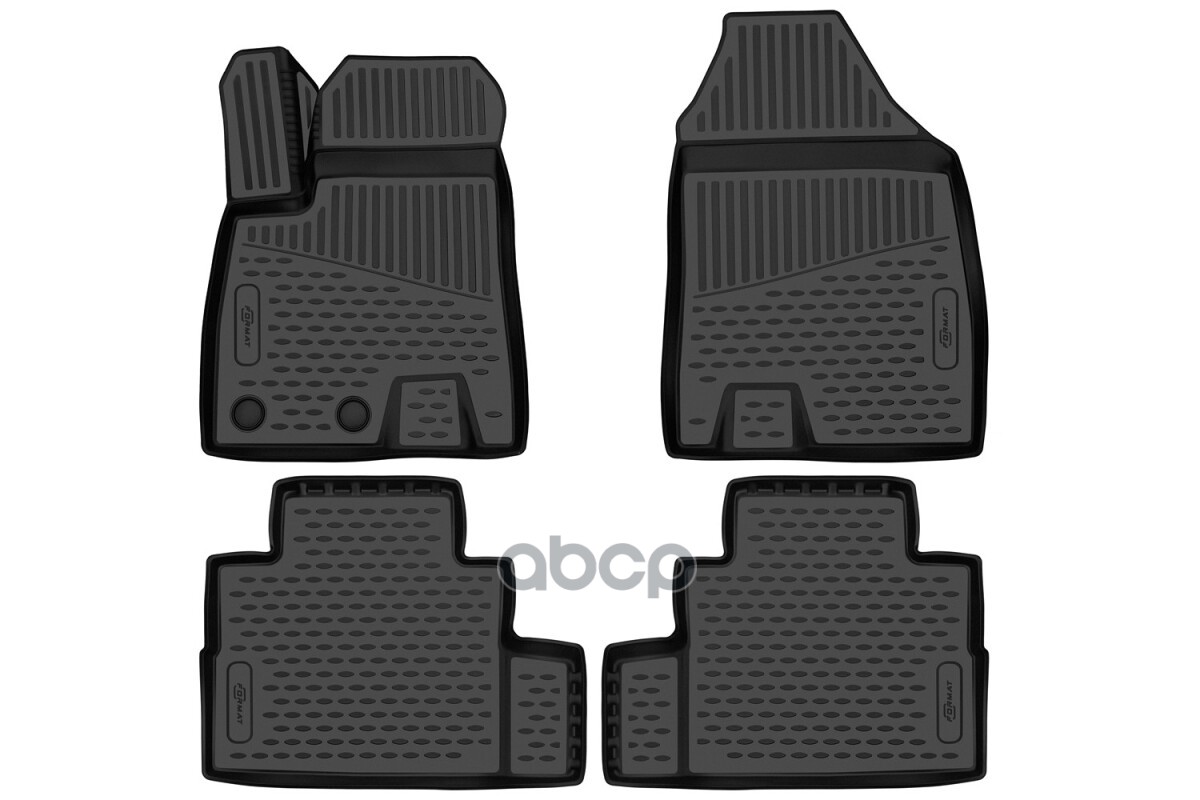 Коврики 3D в салон для JETOUR Dashing 2023-, 4шт. (ПУ, повышенная износостойкость) / Джитур Дашинг FORMAT арт. FORMAT.3DAN057...