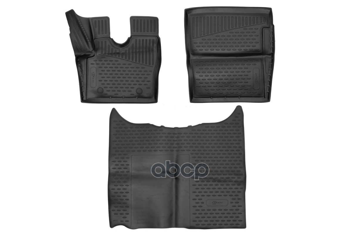 Коврики в салон для DAF XF 2019-, 3шт. (ПУ, повышенная износостойкость) / Даф ИКСФ FORMAT арт. FORMAT.AN0171210k