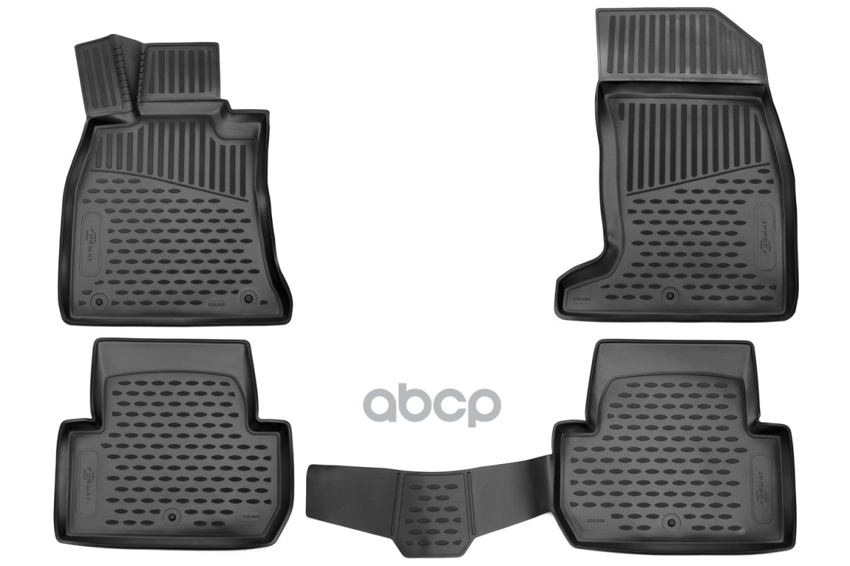 Коврики 3D в салон для KIA Stinger (I, Iр), 2017-2021, 2021-, лифтбек, 4 шт. (ПУ, повышенная износостойкость) / Киа Стингер F...