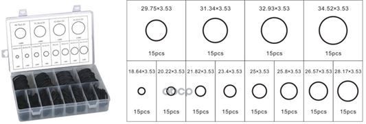 Комплект Уплотнительных Колец Резиновые Маслобензостойкие, 180 Пр FORSAGE арт. F-778