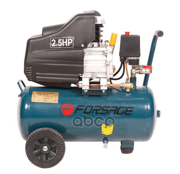 Компрессор Пневматический Поршневой С Прямым Приводом, 24 Л, 1.5 Квт, 180 Л/Мин, 8 Бар, 220В FORSAGE арт. F-BM20/24