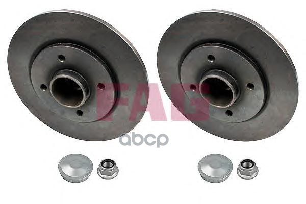 Диск Тормозной Со Встроенной Ступицей Задн 2Шт К-Кт Renault: Clio Ii/Thalia 1.0-2.0/1.5-1.9D 98-06 Fag арт. 713531100