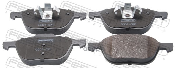 Колодки тормозные передние (с противоскрипной пластиной) Febest арт. 0501CRF