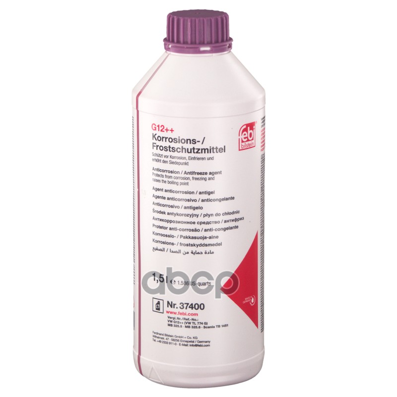 Антифриз G12++ фиолетовый концентрат 1.5л 37400 Febi арт. 37400