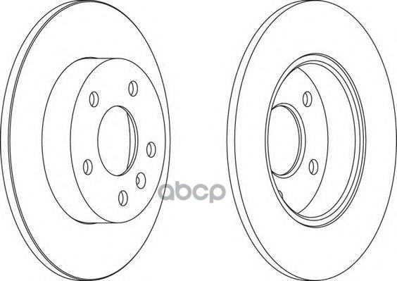 Диск тормозной задний OPEL Astra G/H Meriva Zafira FERODO DDF1044 Ferodo арт. DDF1044