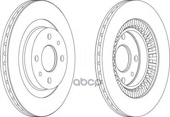 Диск тормозной ВАЗ 2110-12 R14 260x20 мм вентилируемый FERODO DDF1147 Ferodo арт. DDF1147