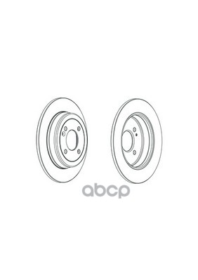 Диск тормозной задний HYUNDAI Solaris 2010->/KIA Rio III /D=262mm FERODO DDF2090C Ferodo арт. DDF2090C