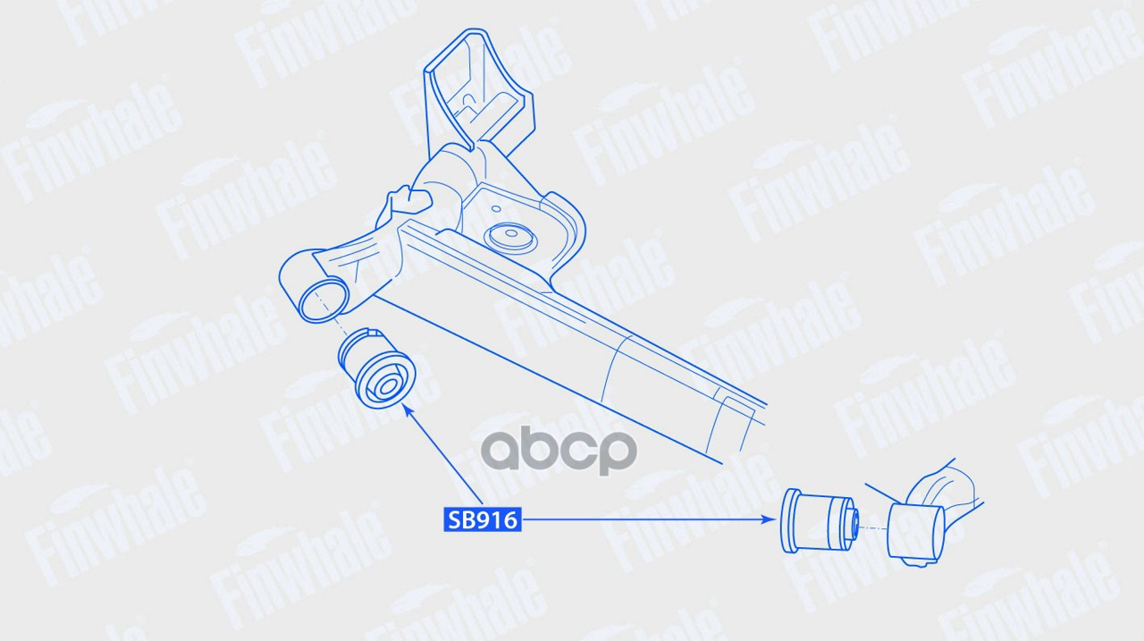 Сайлентблок задней балки Finwhale арт. SB916