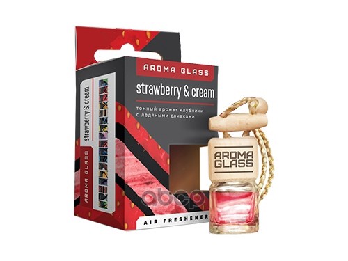 Ароматизатор Подвесной В Стеклянном Флаконе Ag-09 Strawberrycream (Томный Аромат Клубники С Ледя Fouette Ag-09 Fouette арт. A...