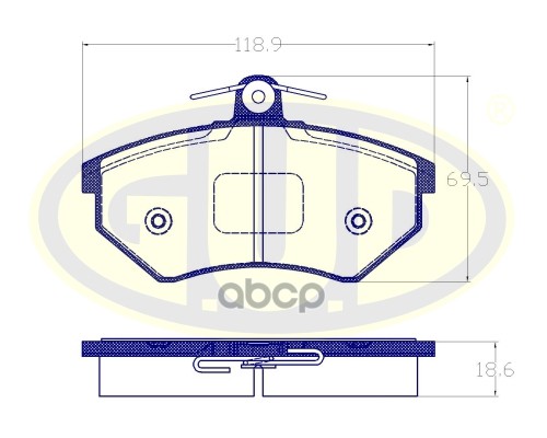 Колодки Тормозные Дисковые | Перед | G.U.D арт. GBP013440