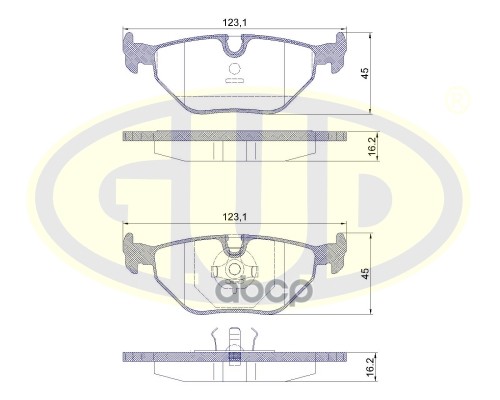 Колодки Тормозные Дисковые | Зад | G.U.D арт. GBP026500
