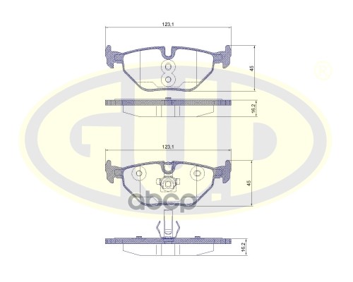 Колодки Тормозные Дисковые | Зад | G.U.D арт. GBP026540
