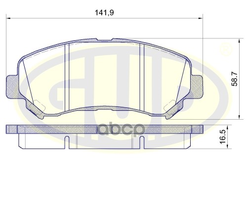 Колодки Тормозные Дисковые | Перед | G.U.D арт. GBP131800