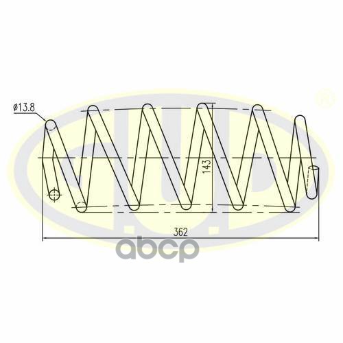 Пружина Перед Vw Caddy Iii 04-10 G.U.D арт. GCS095075