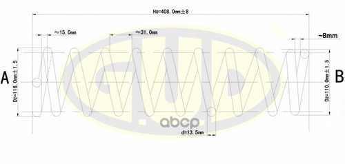 Пружина Задн Ford  Focus * G.U.D арт. GCS227587