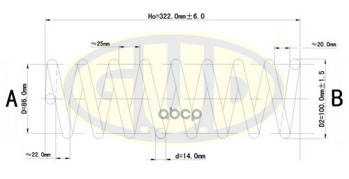 Пружина Задн Mb W210 2.0-3.0Td Avantgarde 95-02 G.U.D арт. GCS256832