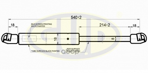 Амортизатор Багажника Mer A Klasse (W168) 07/97- 400N L=540/214Mm G.U.D арт. GGS020336