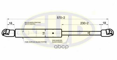 Амортизатор Багажника Mit Carisma (Da_) 07/95- 490N L=570/230Mm G.U.D арт. GGS020357