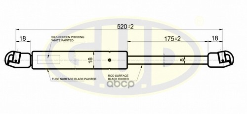 Амортизатор Крышки Багажника | Зад | G.U.D арт. GGS020465