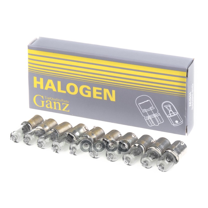 Лампа 12V H6W 6W BAX9s GANZ 10 шт. BOX (10 шт. цена за 1 шт.) GIP06095 GANZ арт. GIP06095