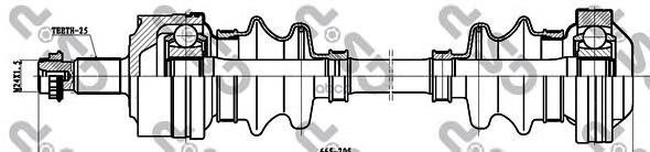 Привод в сборе MERCEDES-BENZ COUPE (C124) GSP арт. 235001