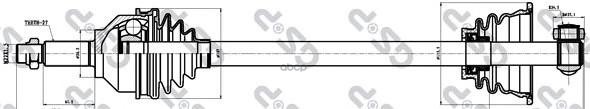 Привод в сборе левый OPEL VIVARO A Box (X83) GSP арт. 244003