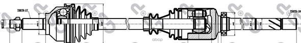 Привод в сборе правый OPEL VIVARO A Box (X83) GSP арт. 244013