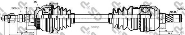 Привод В Сборе Opel Vectra B (J96) GSP арт. 244038