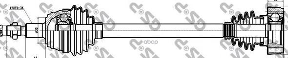 Вал приводной 261045 GSP арт. 261045