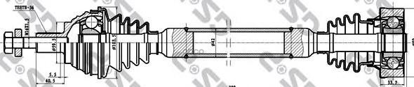 Привод в сборе правый AUDI A3 (8P1) GSP арт. 261096