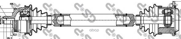 Привод в сборе правый AUDI A4 (8D2  B5) GSP арт. 299108