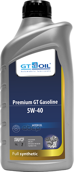 GT OIL Масло Premium GT Gasoline  SAE 5W-40  API SM син.  1 л